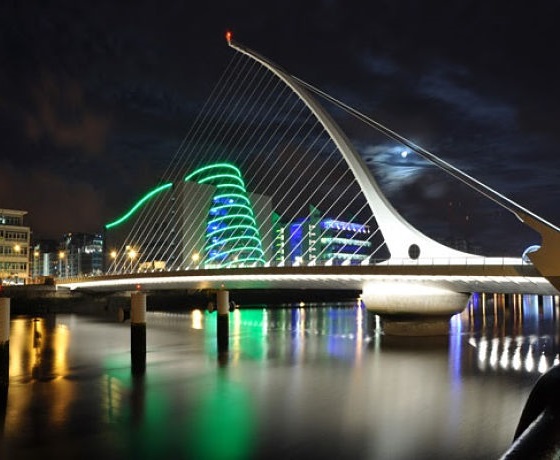 kurzy angličtiny v Írsku, jazykový pobyt v Dubline, Samuel Beckett Bridge