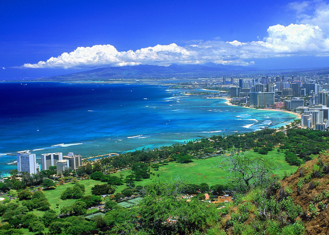 kurzy angličtiny, USA: Honolulu z vrchola krátera
